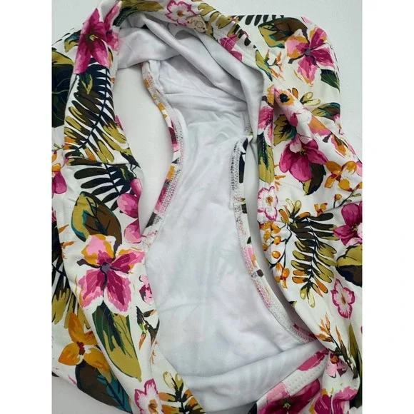 NWT Catherine Malandrino L Tropical Floral Bikini Swim Bottom Bathing Suit High - Picture 7 of 10